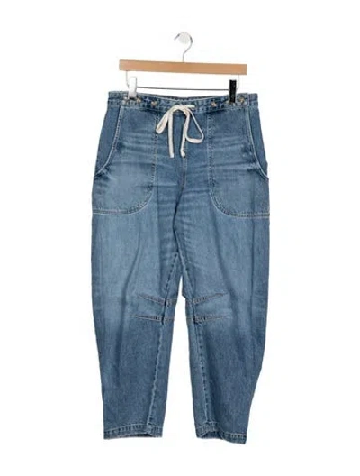 Pre-owned Twp Mid-rise Straight Leg Jeans In Blue
