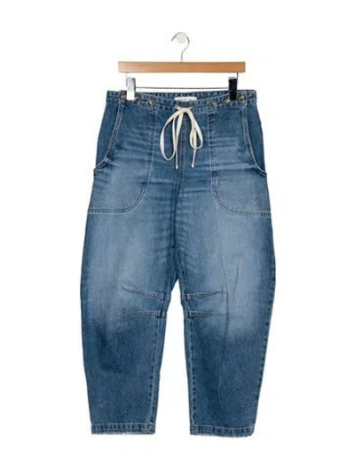 Pre-owned Twp Mid-rise Straight Leg Jeans In Blue