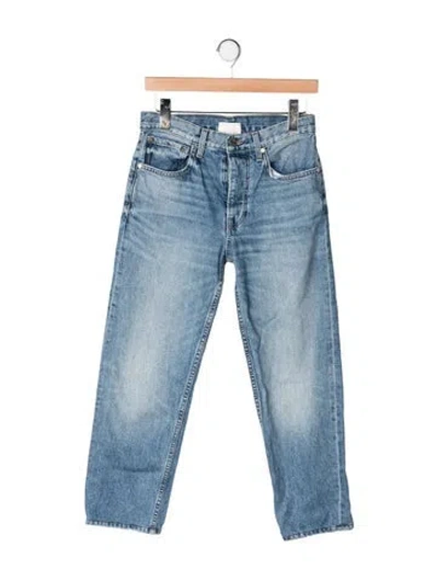 Pre-owned Twp Mid-rise Straight Leg Jeans In Blue
