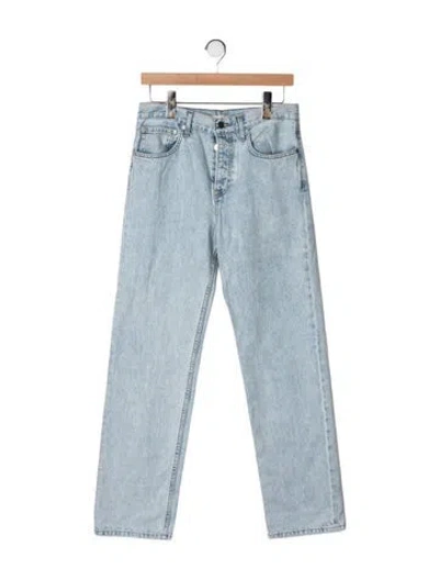 Pre-owned Twp Mid-rise Straight Leg Jeans In Blue