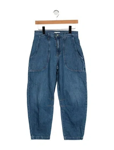 Pre-owned Twp Mid-rise Straight Leg Jeans In Blue