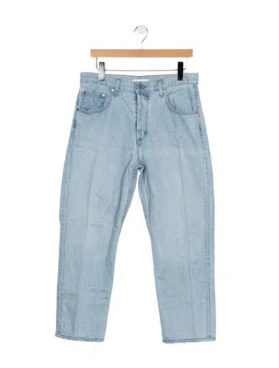 Pre-owned Twp Mid-rise Straight Leg Jeans In Blue