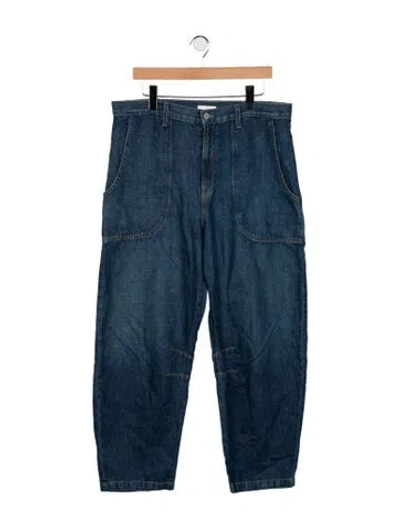 Pre-owned Twp Mid-rise Straight Leg Jeans In Blue