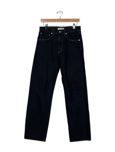 Pre-owned Twp Mid-rise Straight Leg Jeans In Blue