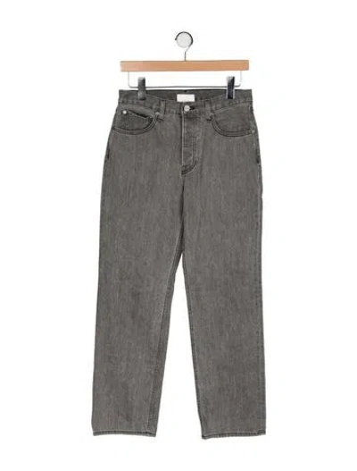 Pre-owned Twp Mid-rise Straight Leg Jeans In Gray