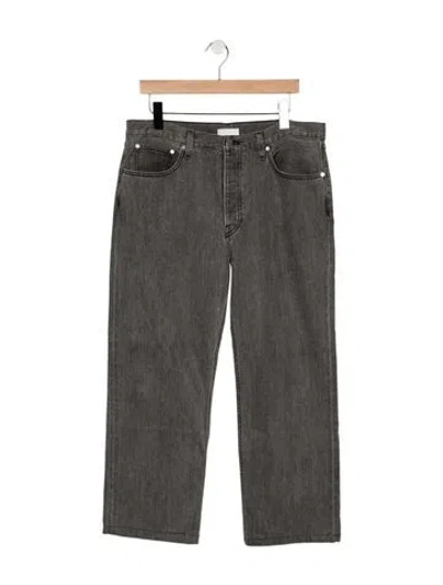 Pre-owned Twp Mid-rise Straight Leg Jeans In Gray