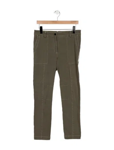 Pre-owned Twp Mid-rise Straight Leg Jeans In Green