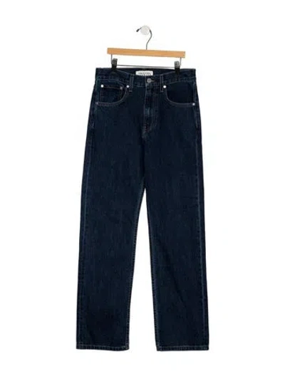 Pre-owned Twp Mid-rise Straight Leg Jeans W/ Tags In Blue