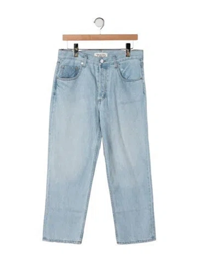 Pre-owned Twp Mid-rise Straight Leg Jeans W/ Tags In Blue