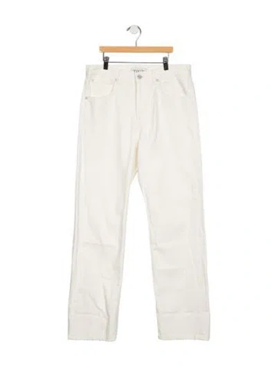 Pre-owned Twp Mid-rise Straight Leg Jeans In White