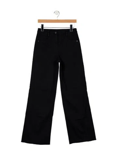 Pre-owned Twp Mid-rise Wide Leg Jeans In Black