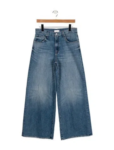 Pre-owned Twp Mid-rise Wide Leg Jeans In Blue