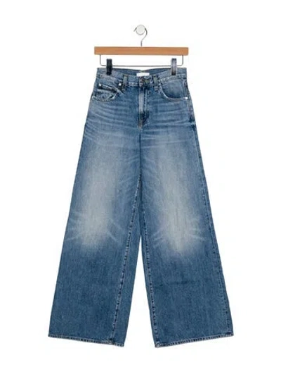 Pre-owned Twp Mid-rise Wide Leg Jeans In Blue
