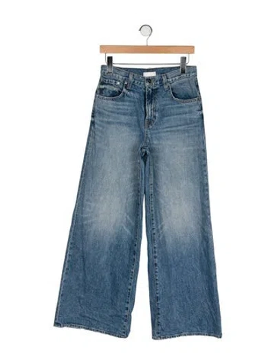 Pre-owned Twp Mid-rise Wide Leg Jeans In Blue