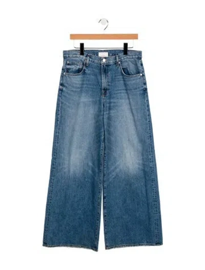 Pre-owned Twp Mid-rise Wide Leg Jeans In Blue