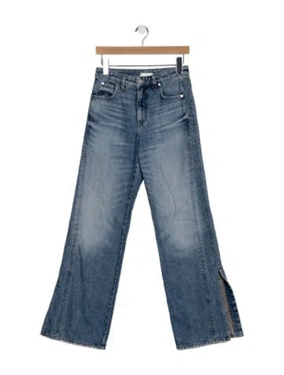 Pre-owned Twp Mid-rise Wide Leg Jeans In Blue