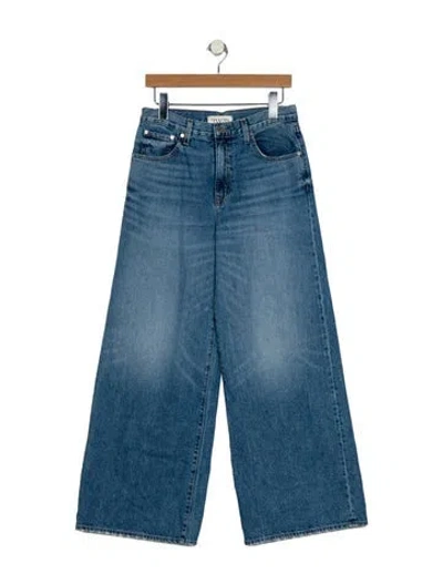 Pre-owned Twp Mid-rise Wide Leg Jeans In Blue