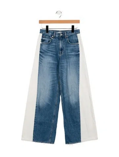 Pre-owned Twp Mid-rise Wide Leg Jeans In Blue