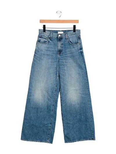 Pre-owned Twp Mid-rise Wide Leg Jeans In Blue