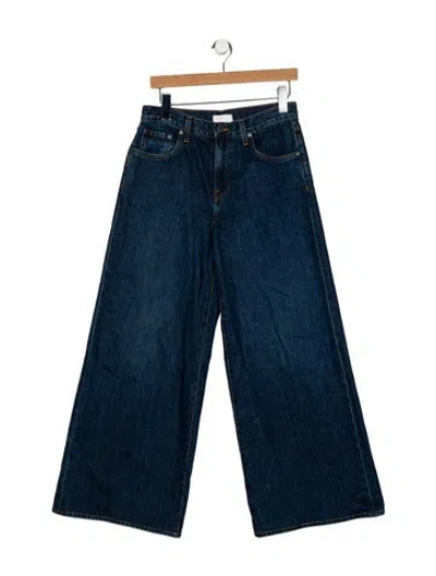 Pre-owned Twp Mid-rise Wide Leg Jeans In Blue