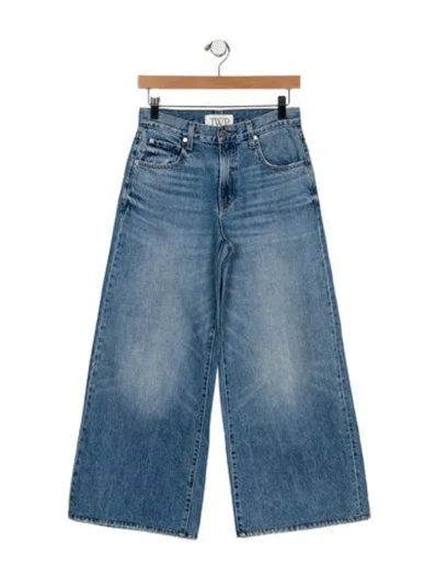 Pre-owned Twp Mid-rise Wide Leg Jeans In Blue