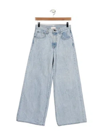 Pre-owned Twp Mid-rise Wide Leg Jeans In Blue