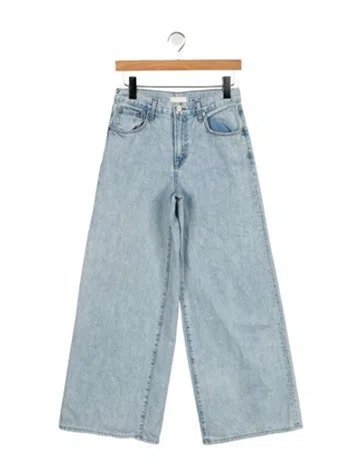 Pre-owned Twp Mid-rise Wide Leg Jeans In Blue