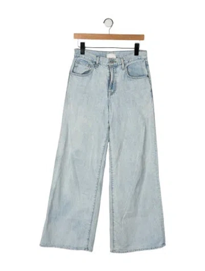 Pre-owned Twp Mid-rise Wide Leg Jeans In Blue