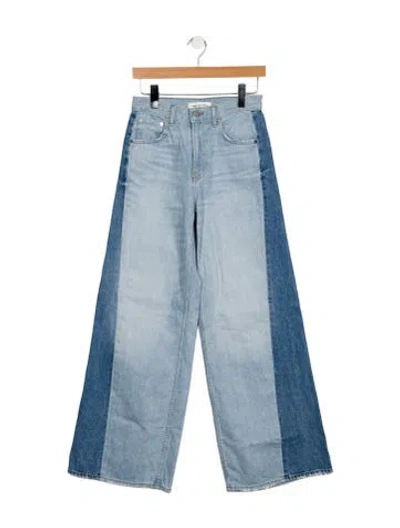 Pre-owned Twp Mid-rise Wide Leg Jeans In Blue