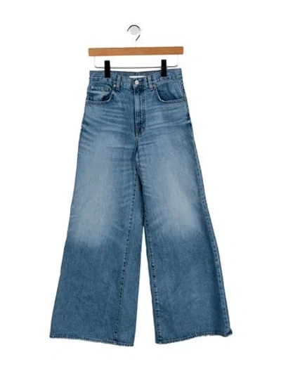 Pre-owned Twp Mid-rise Wide Leg Jeans In Blue