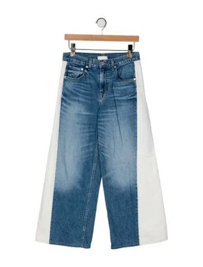 Pre-owned Twp Mid-rise Wide Leg Jeans In Blue