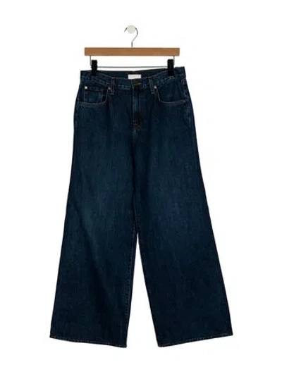 Pre-owned Twp Mid-rise Wide Leg Jeans In Blue