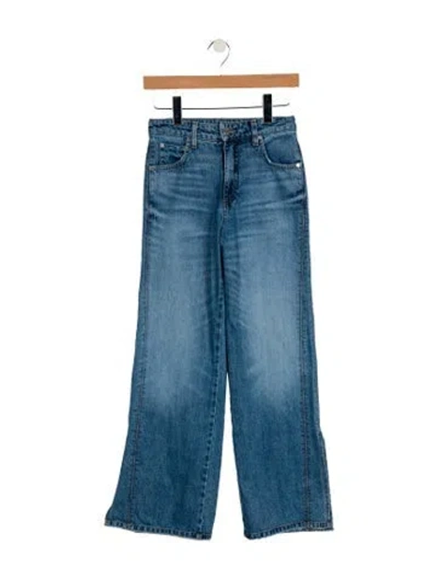Pre-owned Twp Mid-rise Wide Leg Jeans In Blue