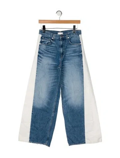 Pre-owned Twp Mid-rise Wide Leg Jeans In Blue
