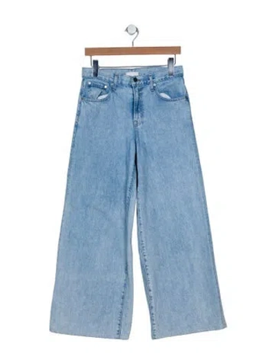 Pre-owned Twp Mid-rise Wide Leg Jeans In Blue