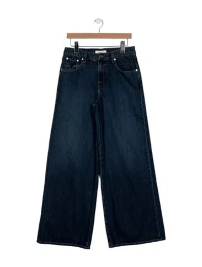Pre-owned Twp Mid-rise Wide Leg Jeans In Blue