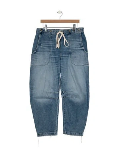 Pre-owned Twp Mid-rise Wide Leg Jeans In Blue