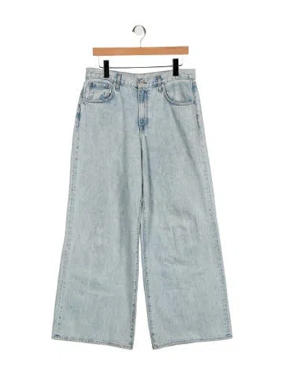 Pre-owned Twp Mid-rise Wide Leg Jeans In Blue