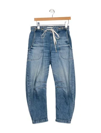 Pre-owned Twp Mid-rise Wide Leg Jeans In Blue