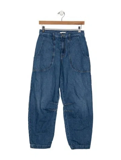 Pre-owned Twp Mid-rise Wide Leg Jeans In Blue