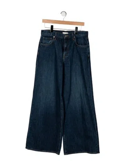 Pre-owned Twp Mid-rise Wide Leg Jeans In Blue