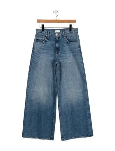 Pre-owned Twp Mid-rise Wide Leg Jeans In Blue