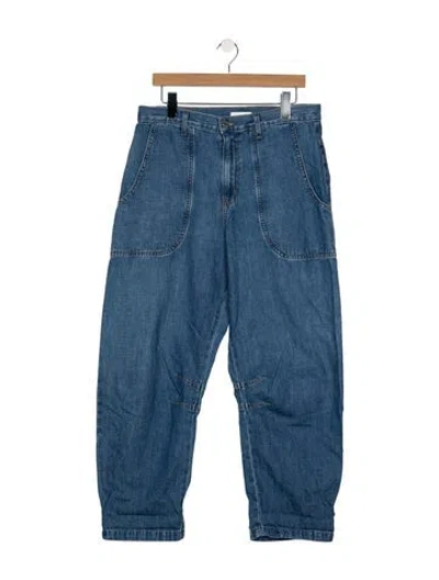 Pre-owned Twp Mid-rise Wide Leg Jeans In Blue