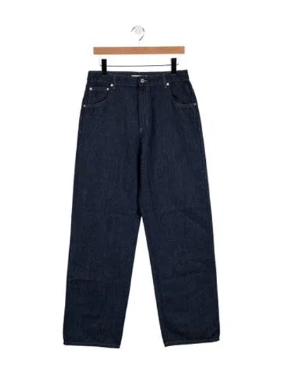 Pre-owned Twp Mid-rise Wide Leg Jeans In Blue