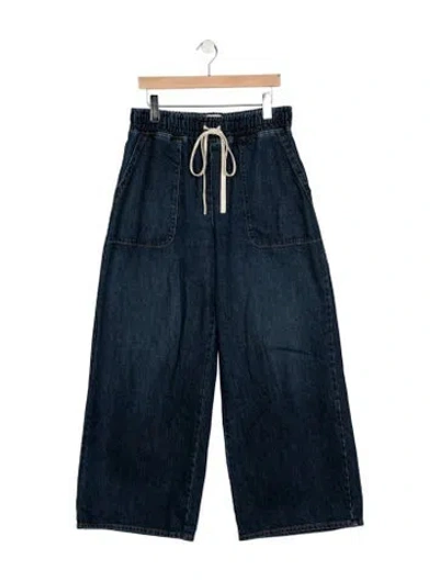 Pre-owned Twp Mid-rise Wide Leg Jeans In Blue