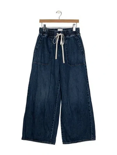 Pre-owned Twp Mid-rise Wide Leg Jeans In Blue