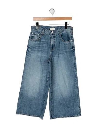 Pre-owned Twp Mid-rise Wide Leg Jeans In Blue
