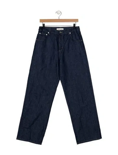 Pre-owned Twp Mid-rise Wide Leg Jeans In Blue