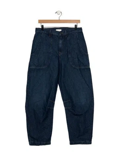 Pre-owned Twp Mid-rise Wide Leg Jeans In Blue