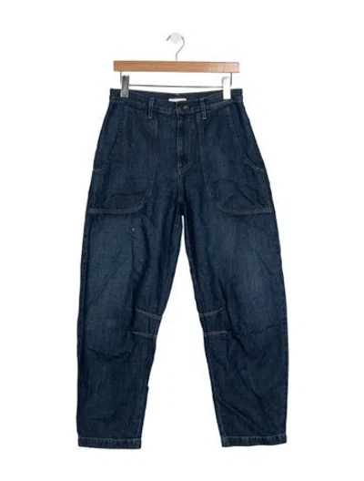 Pre-owned Twp Mid-rise Wide Leg Jeans In Blue